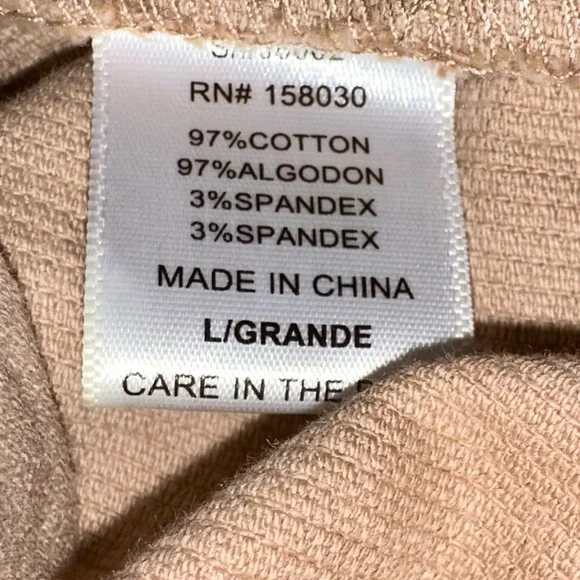 EUC LOVE TREE tan corduroy jacket - size large - Picture 4 of 4